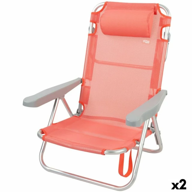 Складной стул с подголовником Flamingo Коралл 48 x 84 x 46 cm (2 штук)