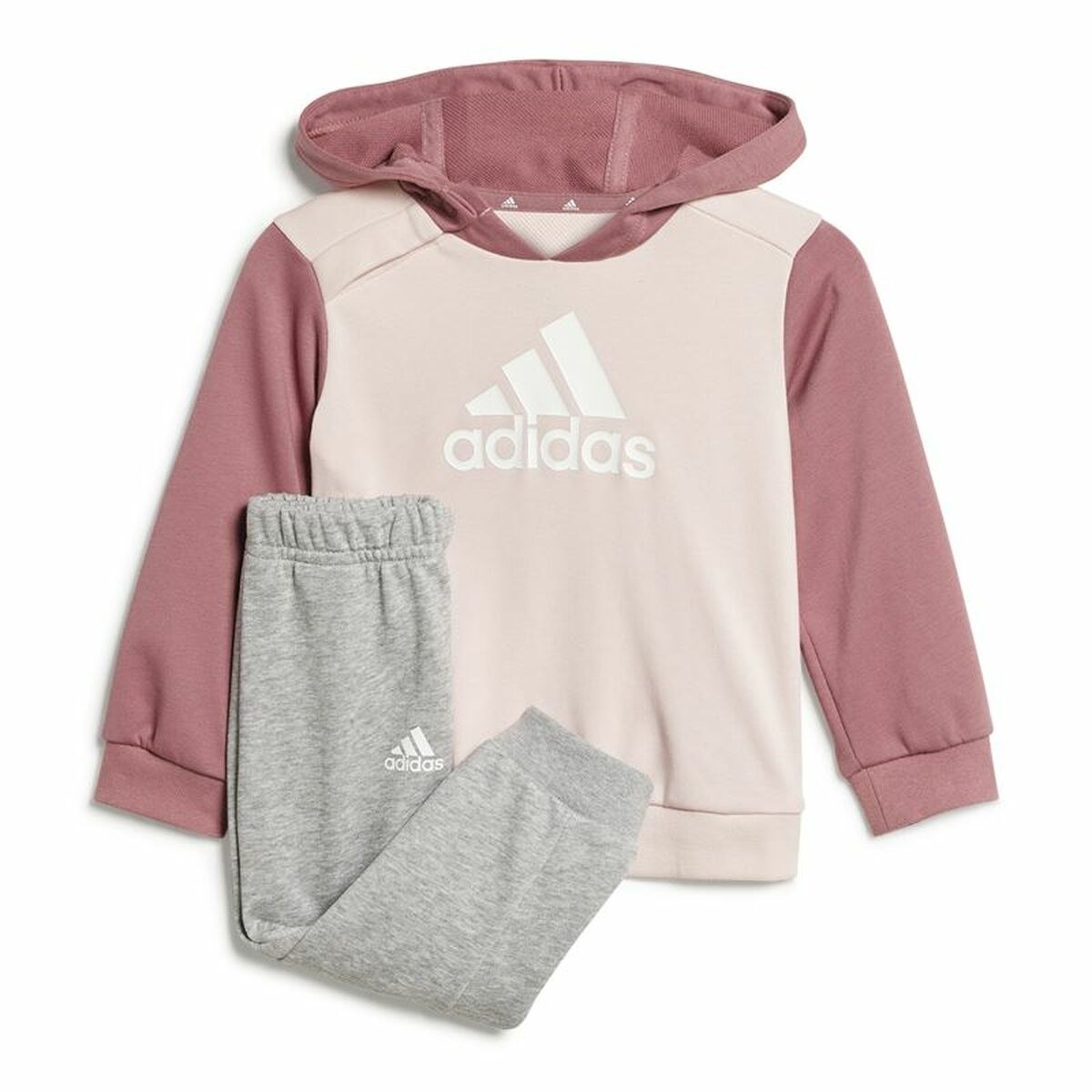 Children’s Tracksuit Essentials Colorblock Grey Pink