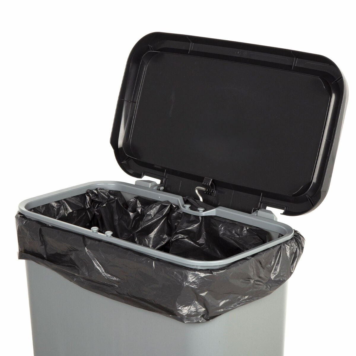 Waste bin Dark grey Plastic 50 L (5 Units)