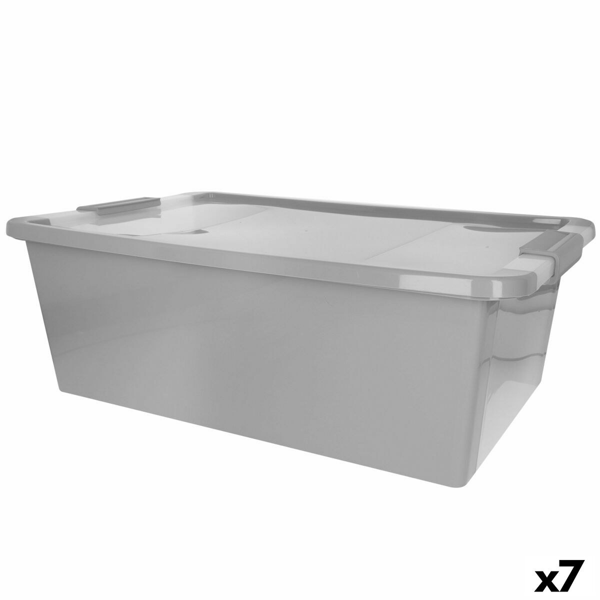 Контейнер для хранения Серый Пластик 26 L 55 x 19 x 35 cm (7 штук)