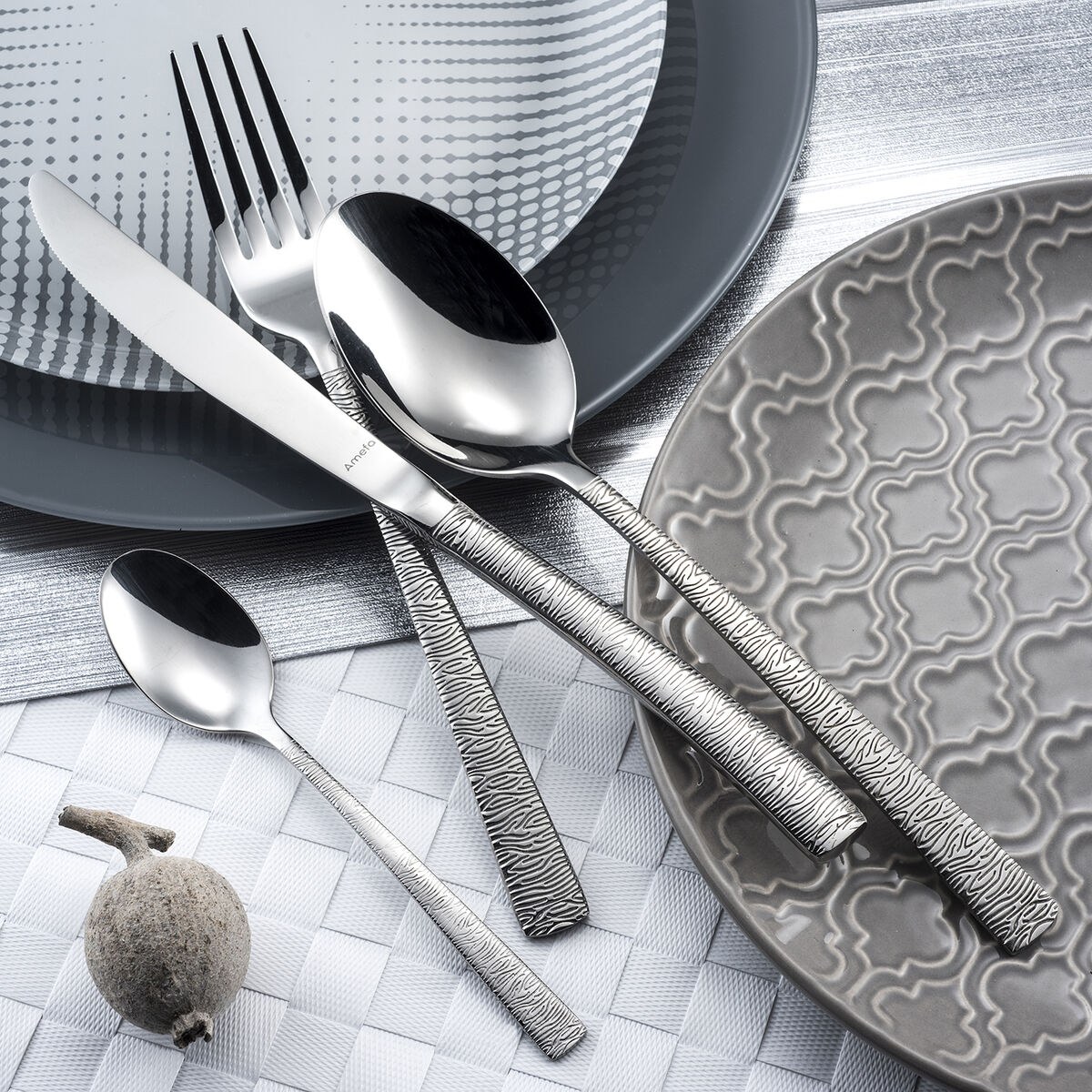 Knife Set Havane Jungle Metal Stainless steel 12 Units