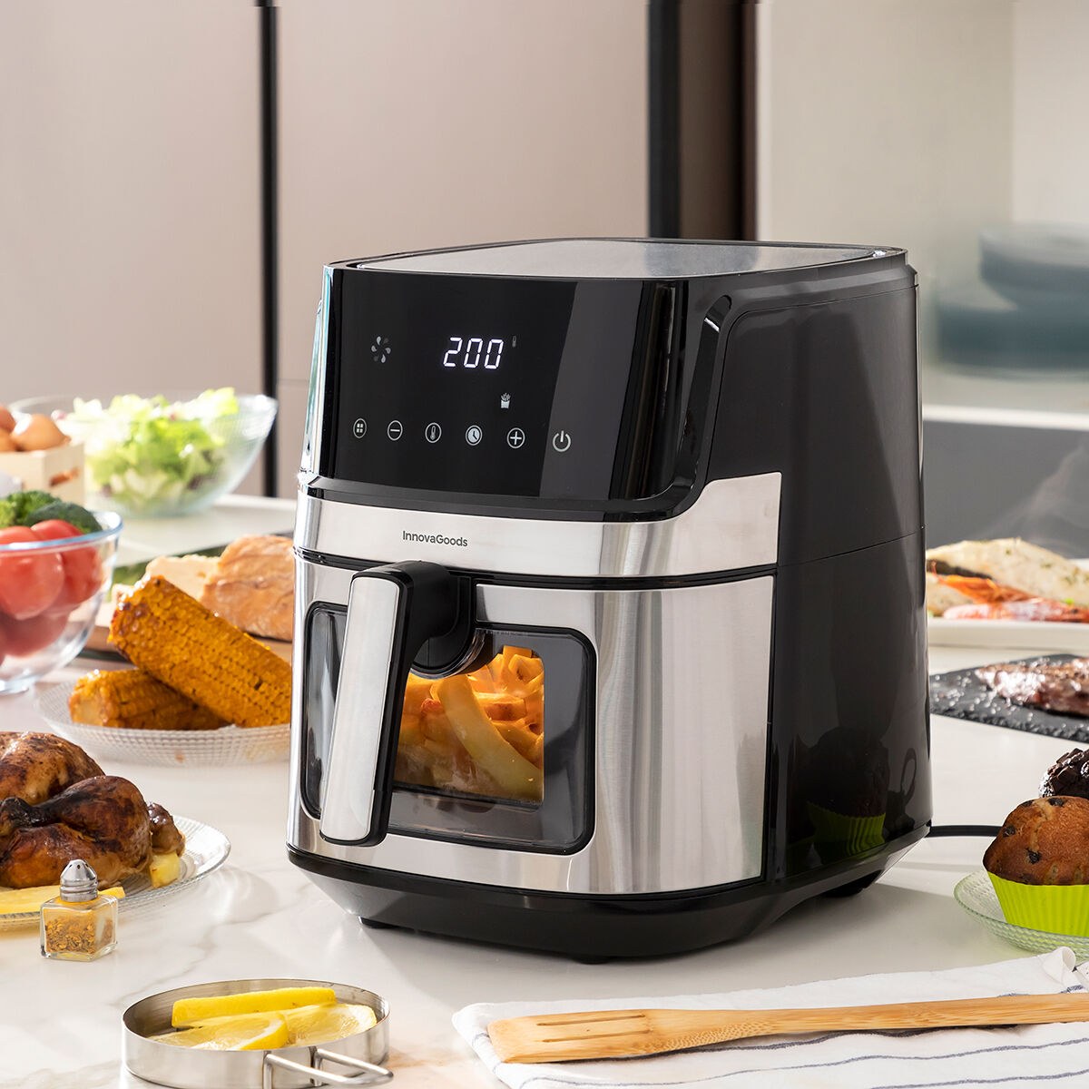 Air Fryer Fryinn View 6500 Black 1700 W 6,5 L Stainless steel
