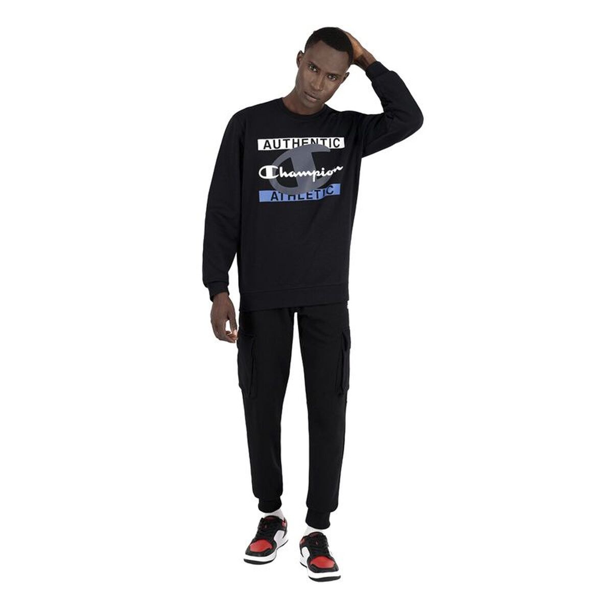 Толстовка без капюшона мужская Authentic Athletic M Чёрный