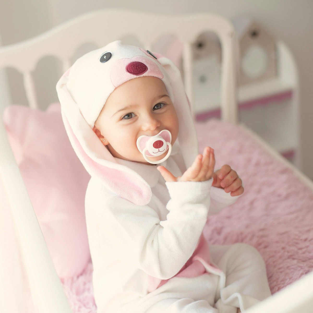 Costume for Babies Pink Rabbit 7-12 Months