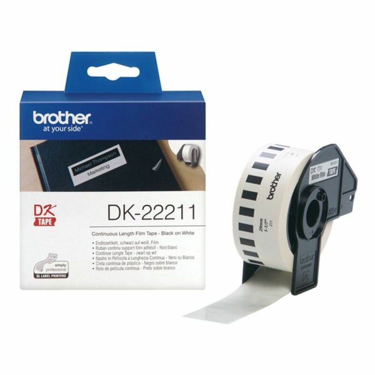 Кассета кинопленки DK22211 29 mm Чёрный Черный/Белый Белый