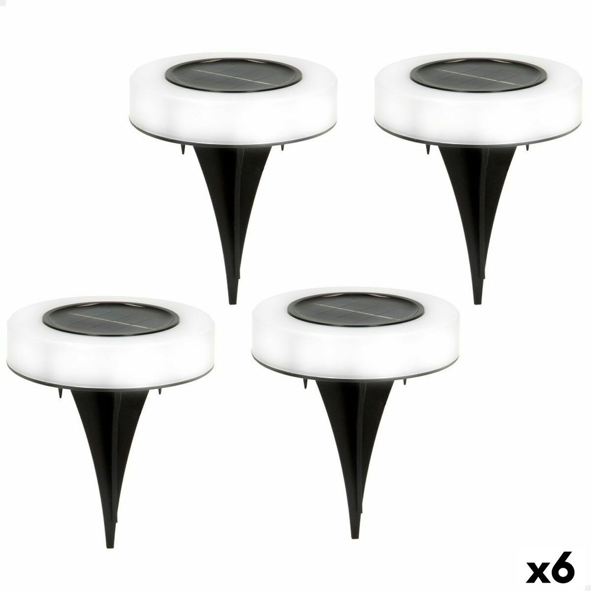 Набор солнечных садовых кольев 4 Предметы ABS 10,5 x 12,5 x 10,5 cm (6 штук)