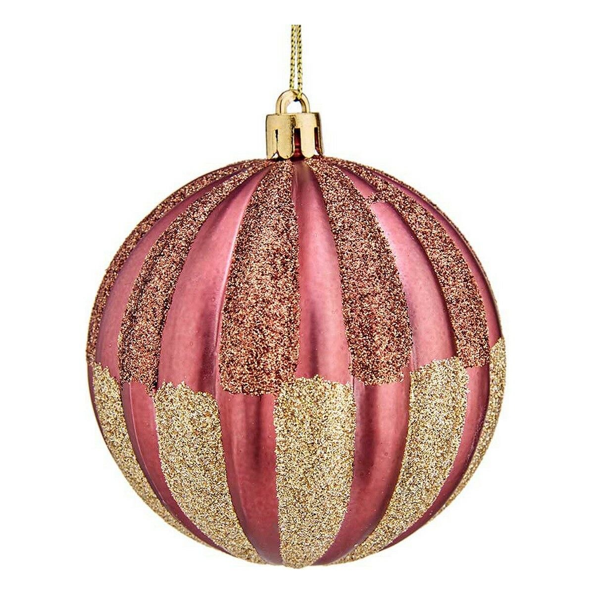 Christmas Bauble 00862 Pink PVC Plastic Ø 8 cm 6 Units