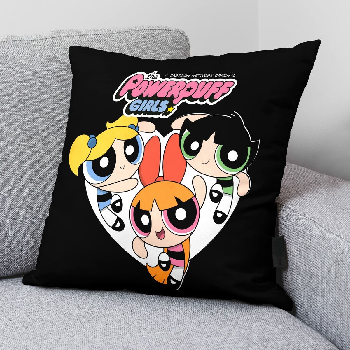 Чехол для подушки Powerpuff B Чёрный Разноцветный 45 x 45 cm