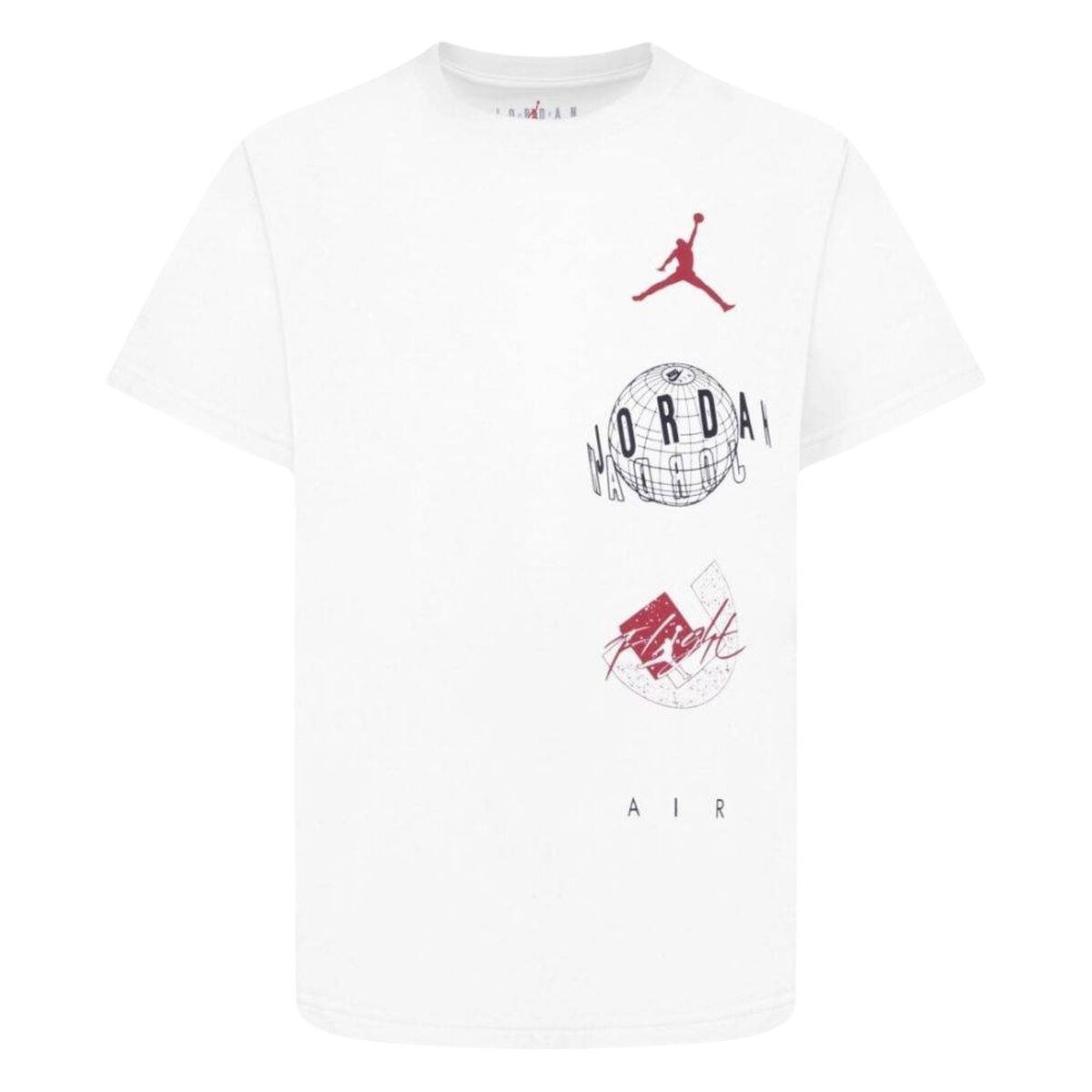 Child's Short Sleeve T-Shirt JDB AIR GLOBE JORDAN SS TEE 95D121 001 White