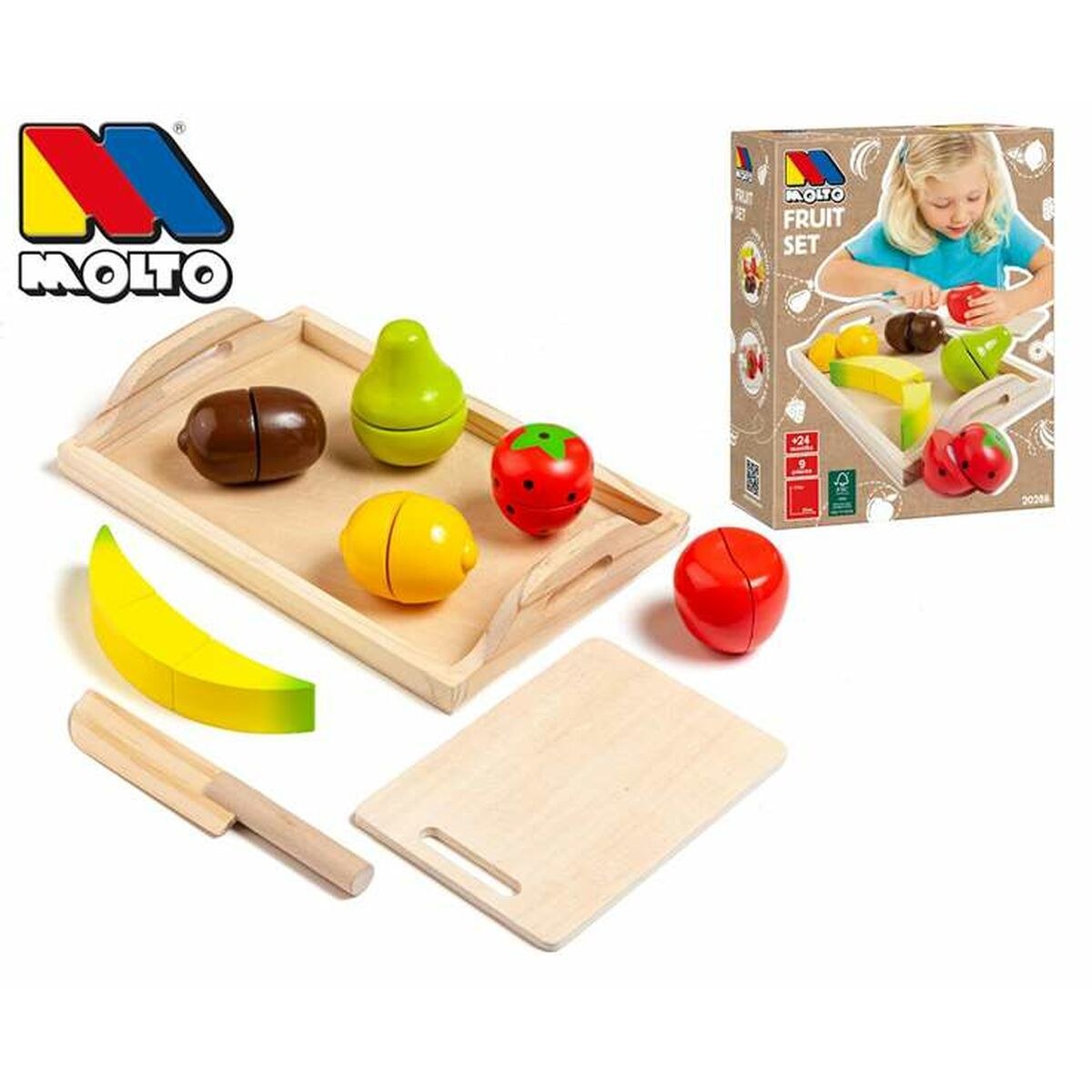 Toy Food Set 9 Pieces Fruit