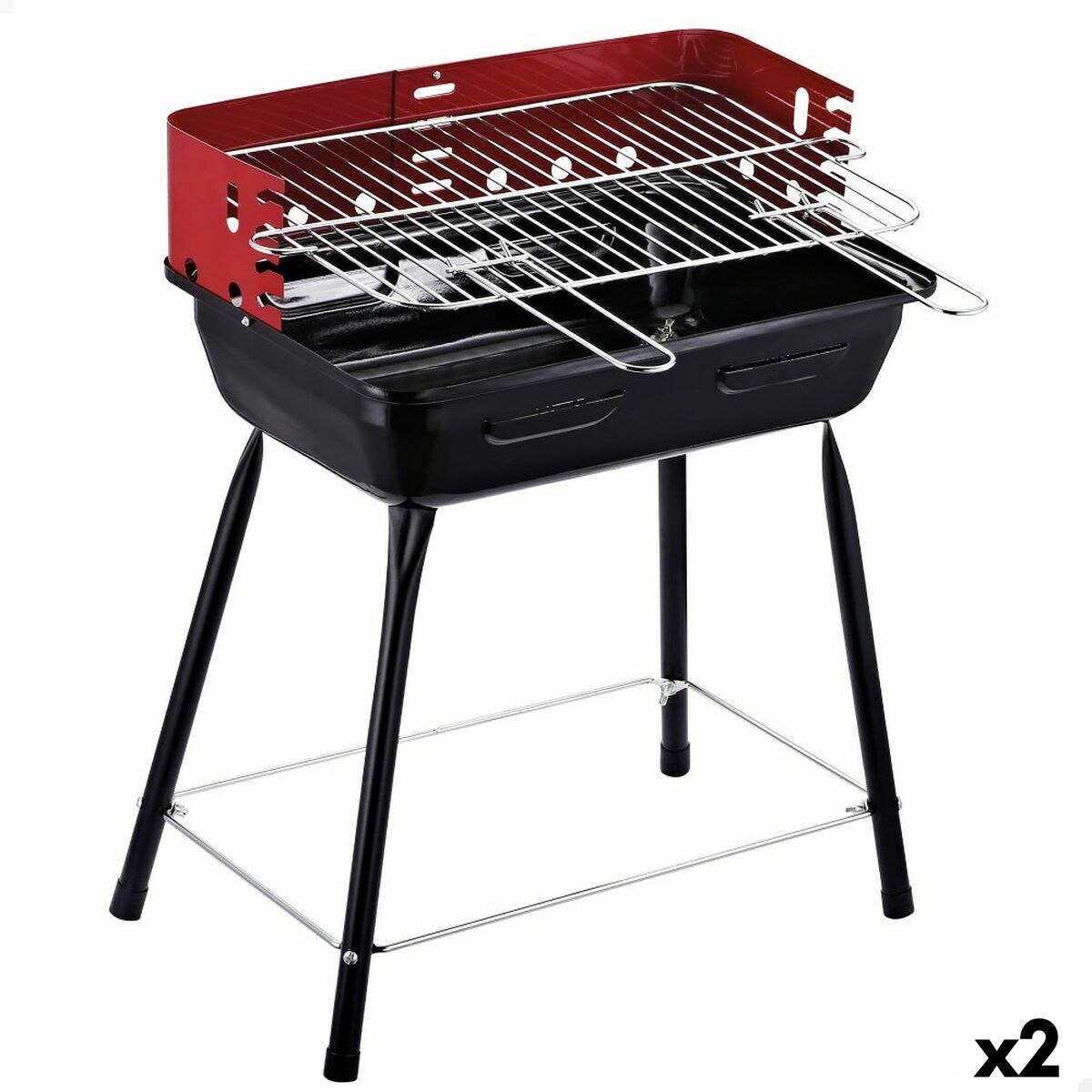 Barbecue Portable Metal 42 x 54 x 42 cm (2 Units)