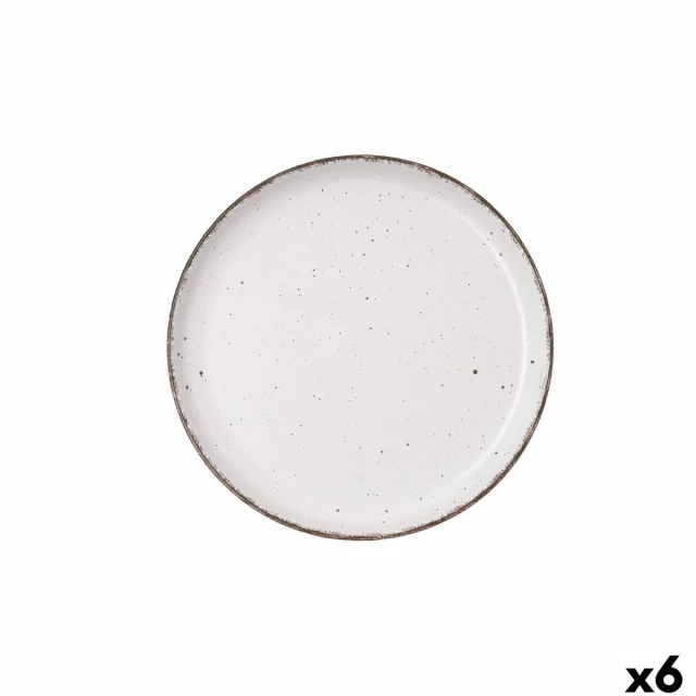 Dessert dish Duna Beige Ceramic 20 x 2,5 cm (6 Units)