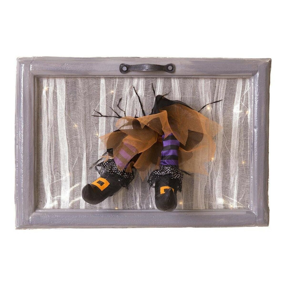 Halloween Decorations Light Witch Frame