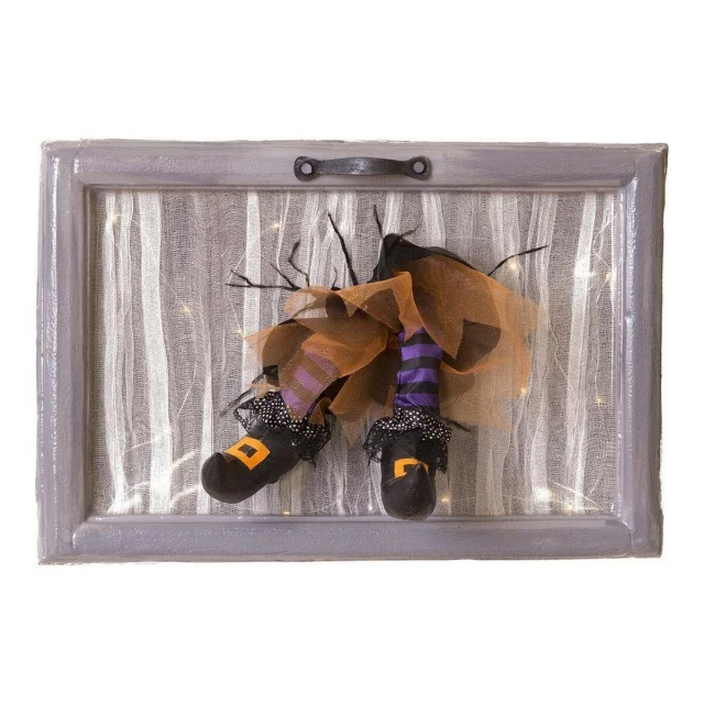 Halloween Decorations Light Witch Frame