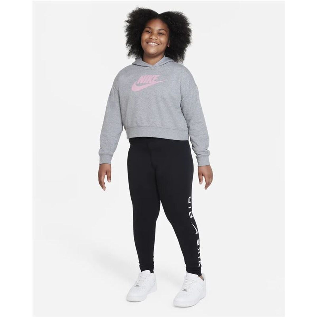 Толстовка с капюшоном для девочек Sportswear Club Серый