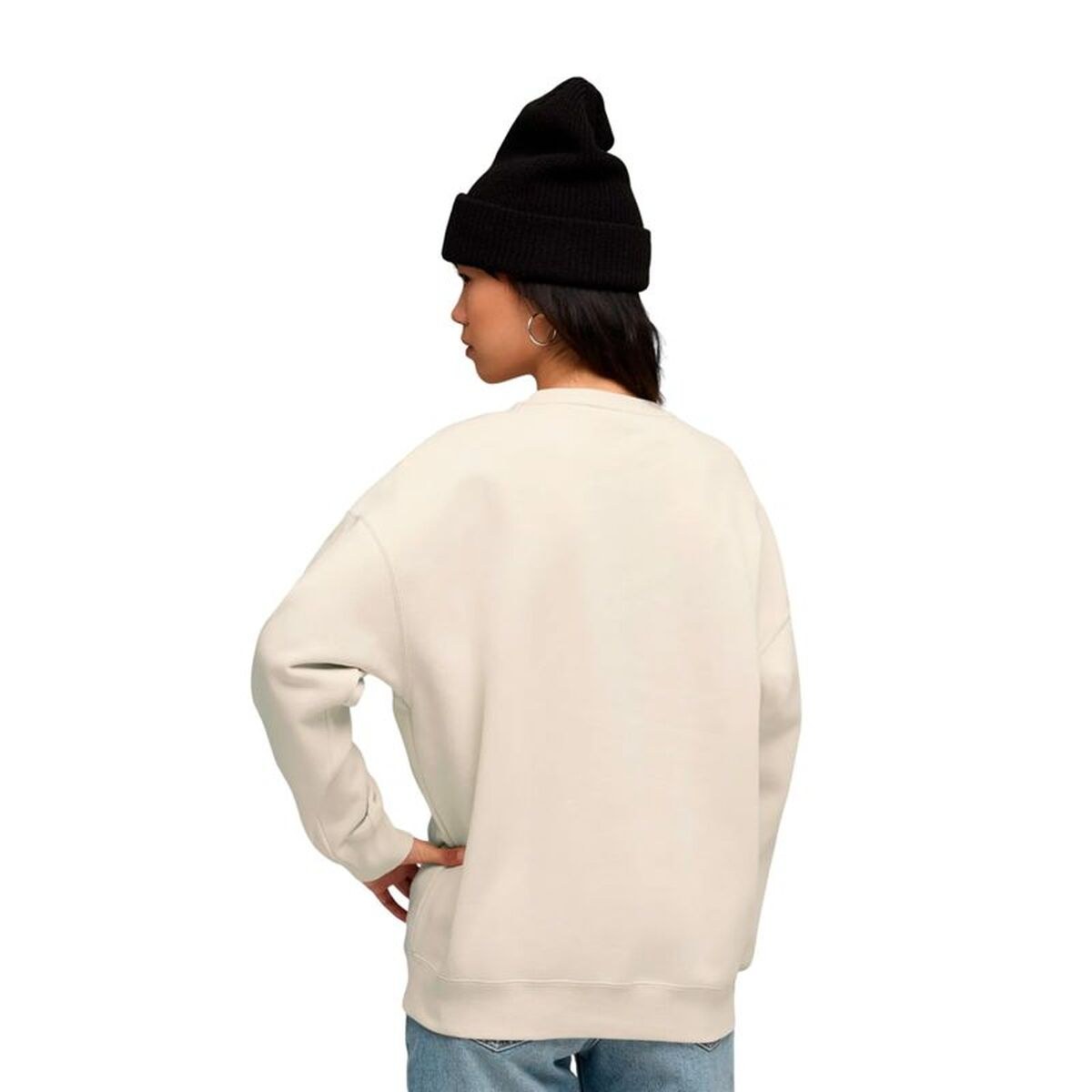 Women’s Sweatshirt without Hood Maximal Metallic Beige