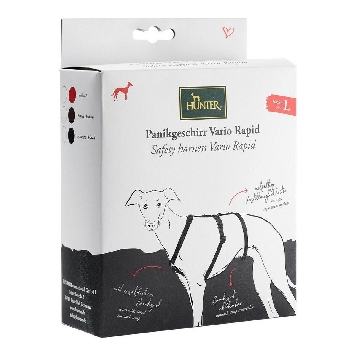 Dog Harness Safety VR 64-100 cm Red L M/L