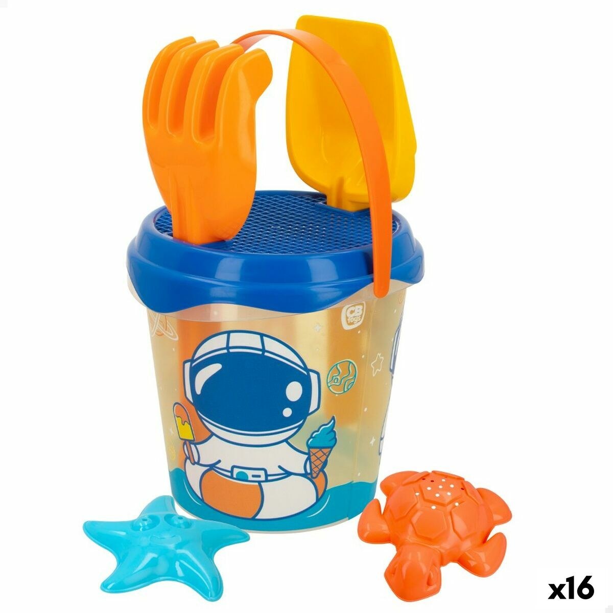 Набор пляжных игрушек Ø 18 cm полипропилен (16 штук)