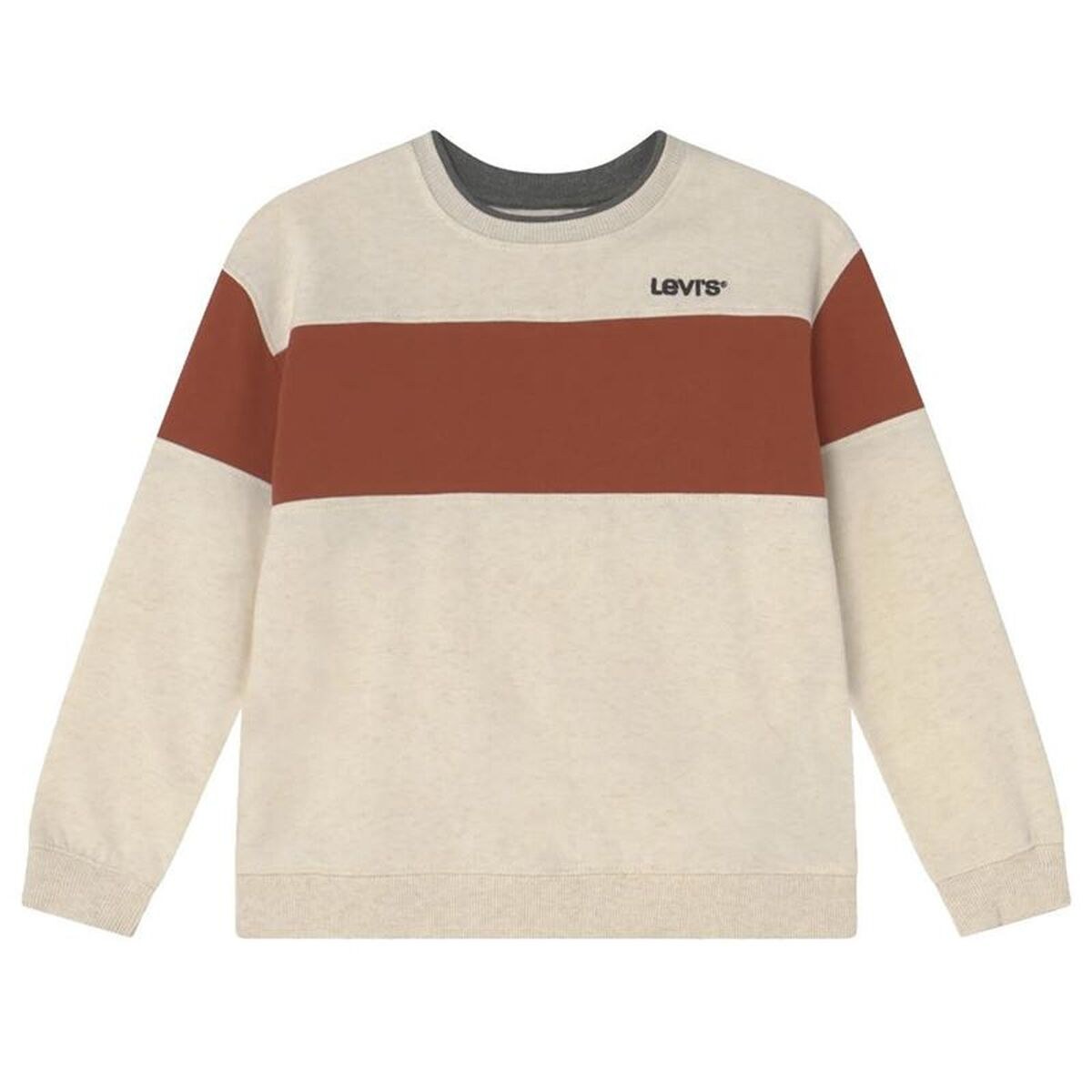 Children’s Sweatshirt without Hood Colorblock Crewneck Yellow