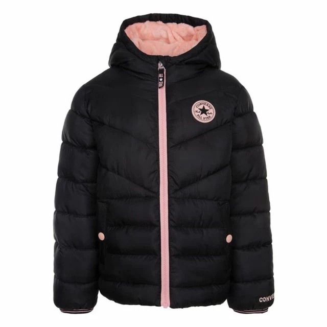 Children's Jacket Solid Mdwt Puffer Black