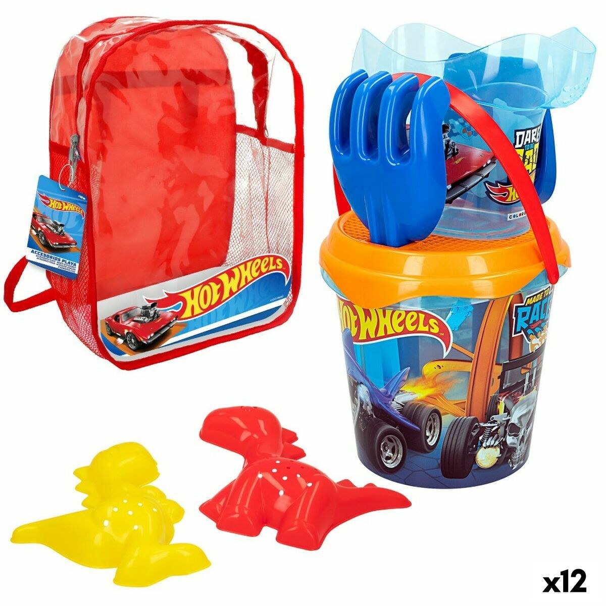 Beach toys set Ø 18 cm polypropylene (12 Units)