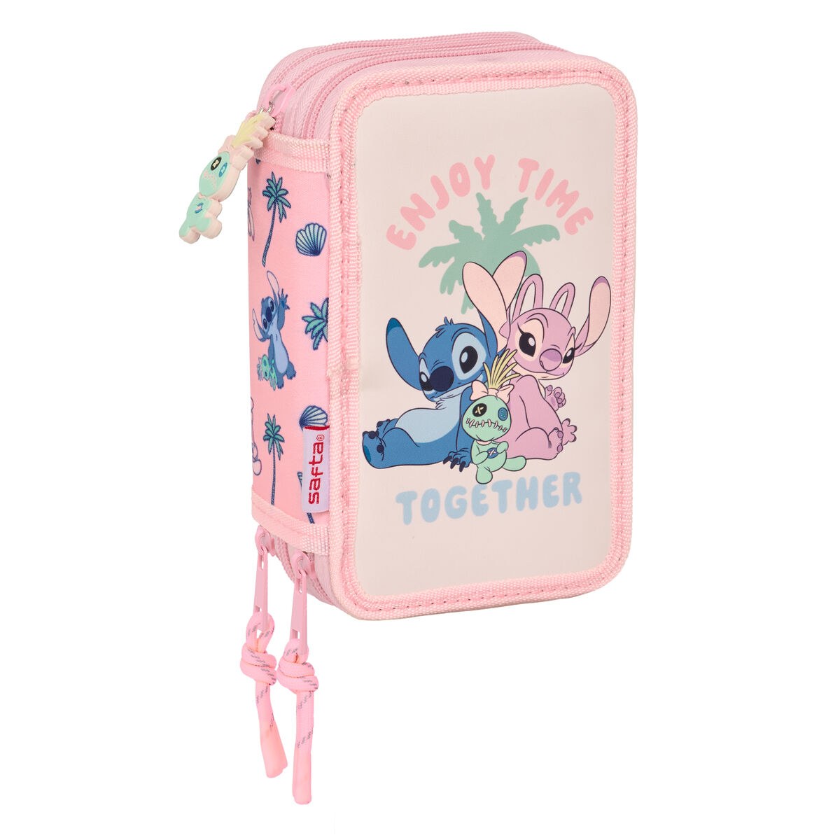 School Case with Accessories Beach Pink 12,5 x 19,5 x 5,5 cm 37 Pieces