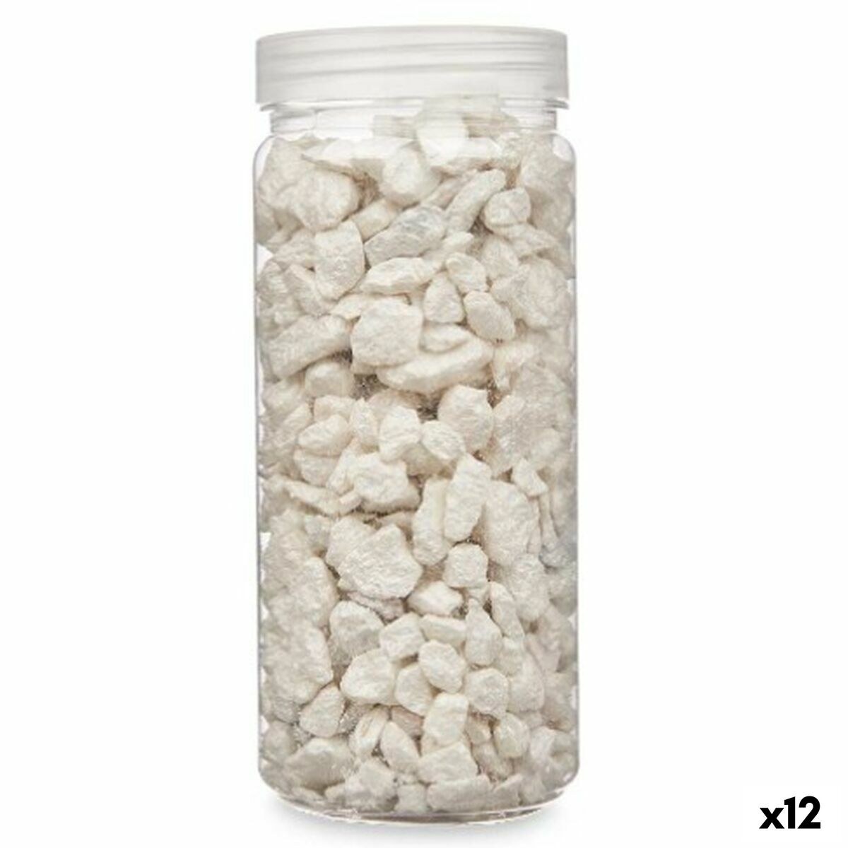 Декоративные камни Белый 10 - 20 mm 700 g 6,2 x 15,3 x 6,2 cm 6,5 x 15,8 x 6,5 cm (12 штук)
