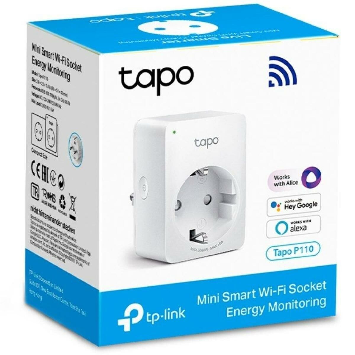 Smart Plug P110 Wi-Fi 100 - 240 V 220-240 V 16 A 10 A
