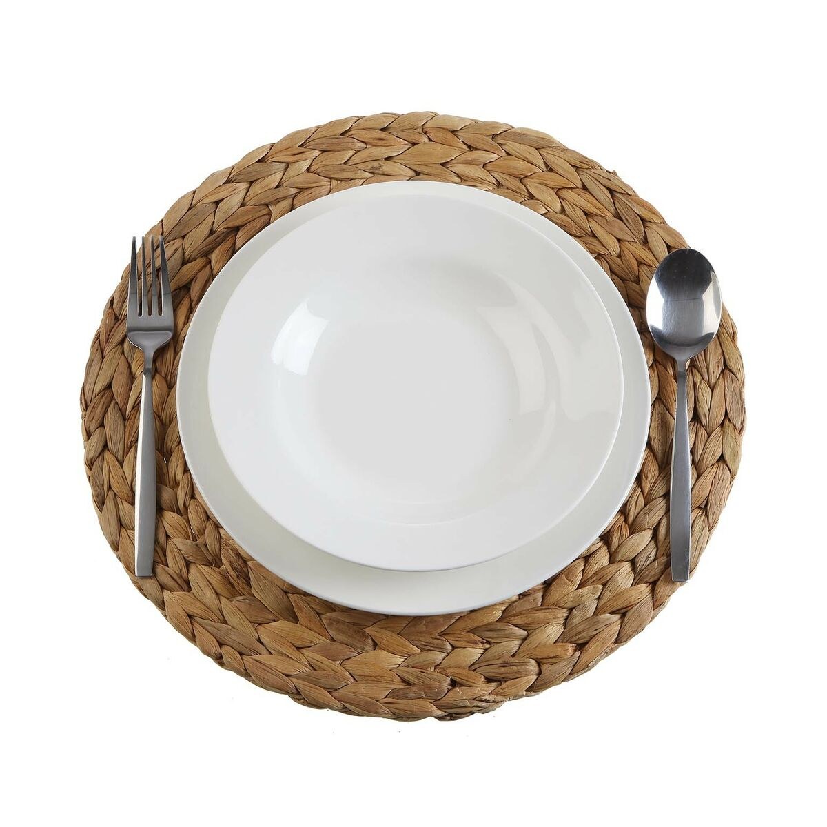 Table Mat Circular Water hyacinth 37 x 1 x 37 cm