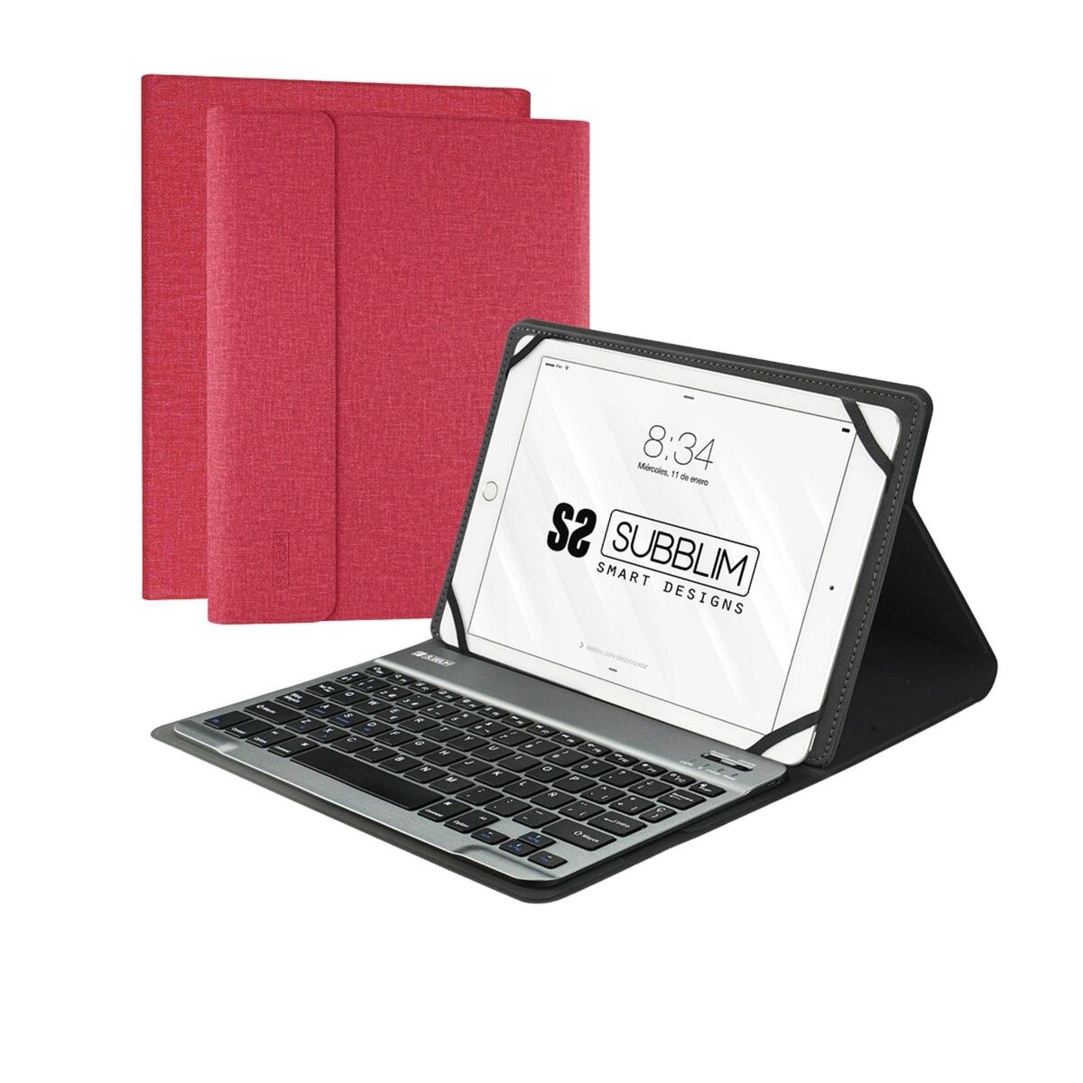 Чехол для планшета с клавиатурой SUB-KT2-BT0003 Красный Испанская Qwerty