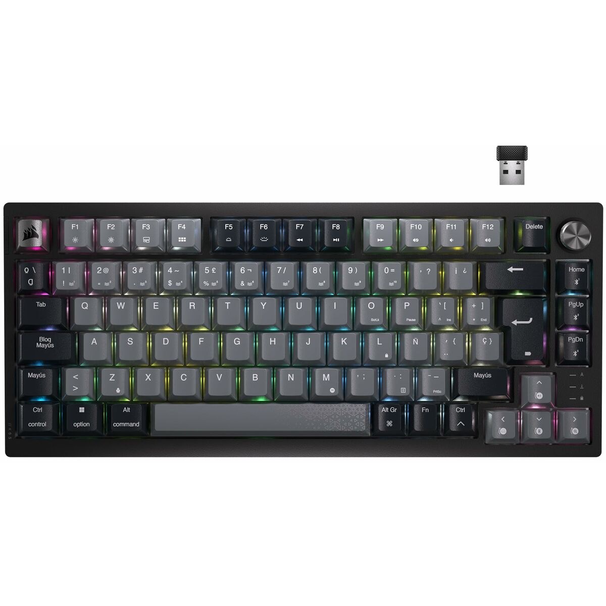 Wireless Keyboard K65 Plus Black Spanish Qwerty