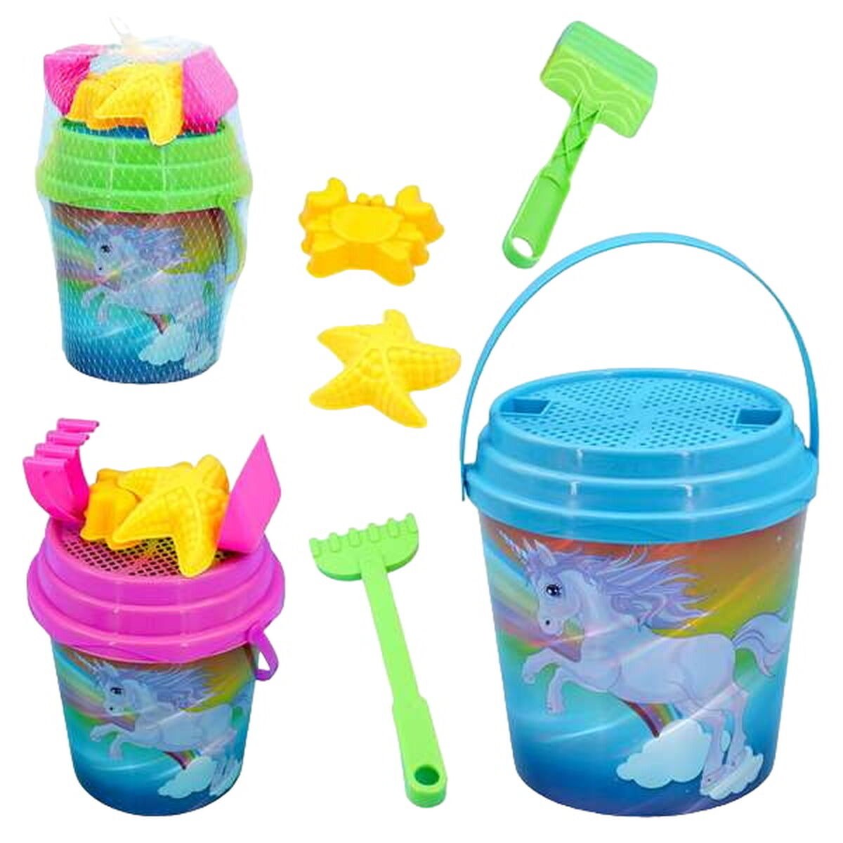 Beach toys set Unicorn 17 x 17 cm