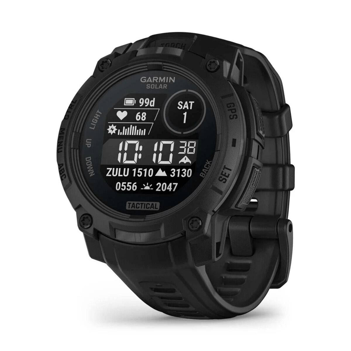 Умные часы Instinct 3 Solar Tactical Edition Чёрный 0,9" 45 mm