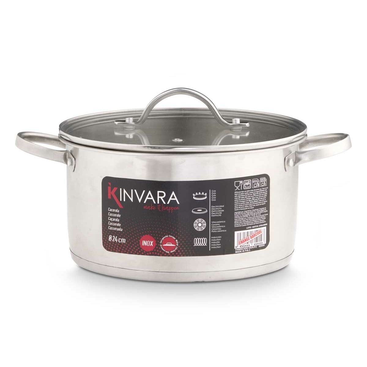 Casserole with lid Silver 31,7 x 16,5 x 24 cm 30,5 x 14 x 23,5 cm 31 x 14 x 23,5 cm
