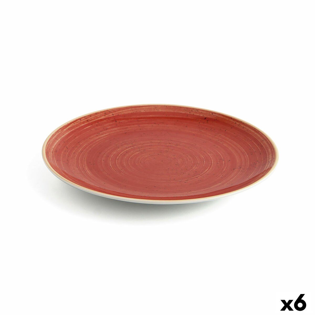 Flat plate Terra Ceramic Red (24 cm) (6 Units)