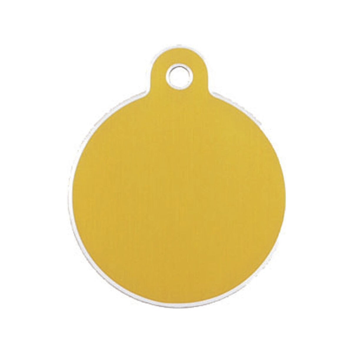 Identification plate for collar Circle Yellow Golden