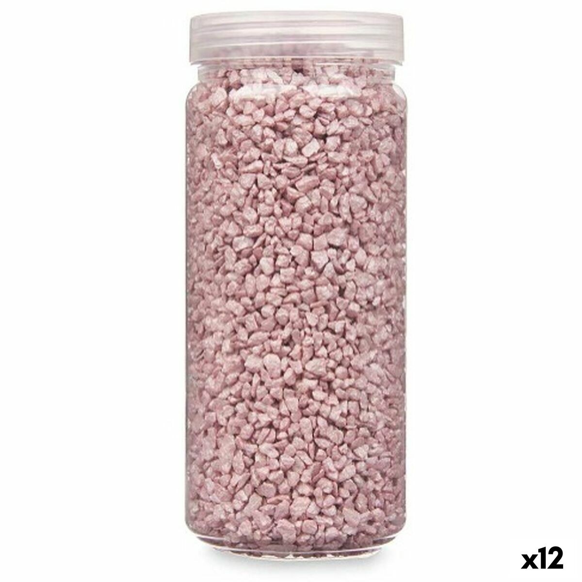 Декоративные камни Розовый 2 - 5 mm 700 g 6,5 x 15,5 x 6,5 cm 6,2 x 15,3 x 6,2 cm (12 штук)