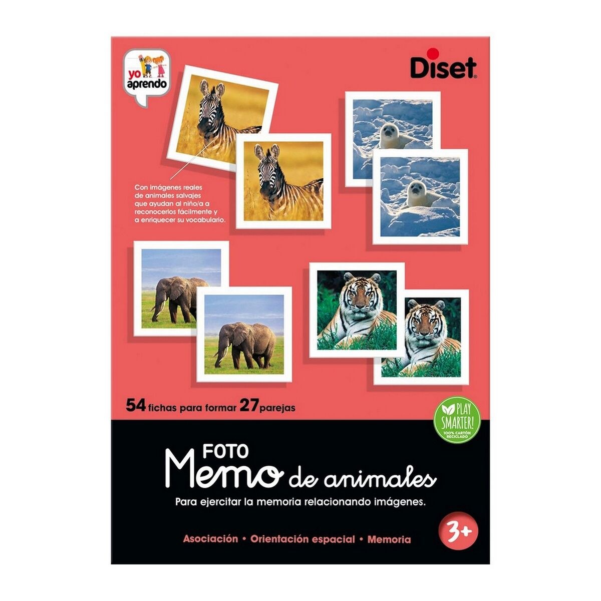 Образовательный набор Memo Photo Animales 54 Предметы