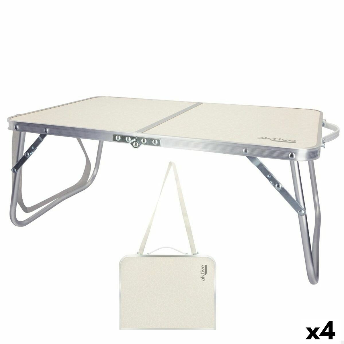 Складной стол Кремовый 60 x 25 x 40 cm (4 штук)
