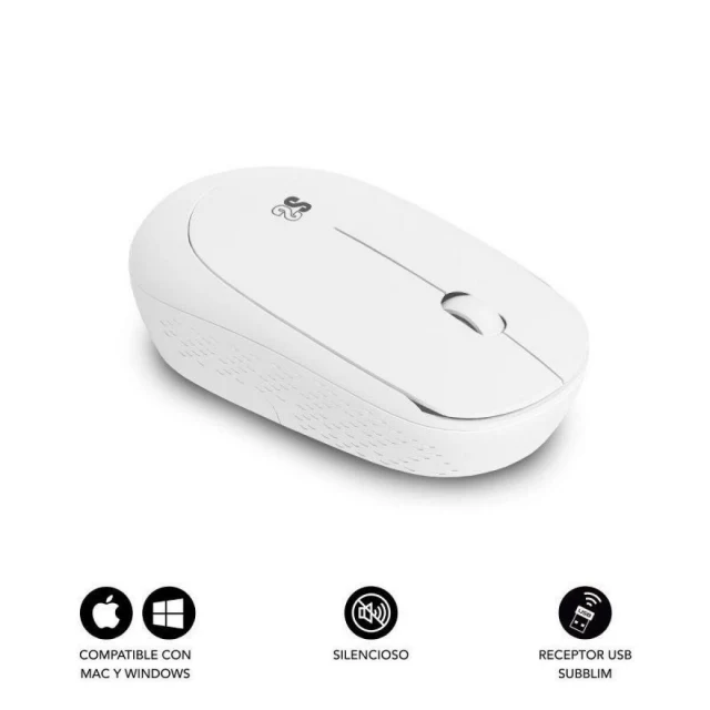 Mouse SUBMO-B2SW011 White 1200 DPI