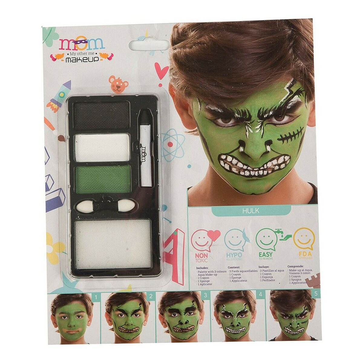 макияжный набор Зеленый Hulk (24 x 20 cm)