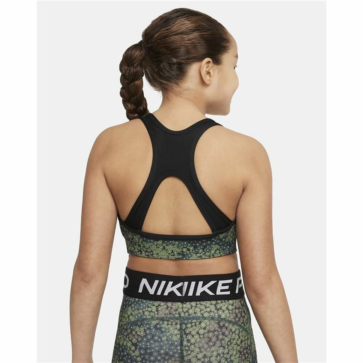 Спортивный бюстгальтер Dri-FIT Swoosh Черный/Зеленый Детский