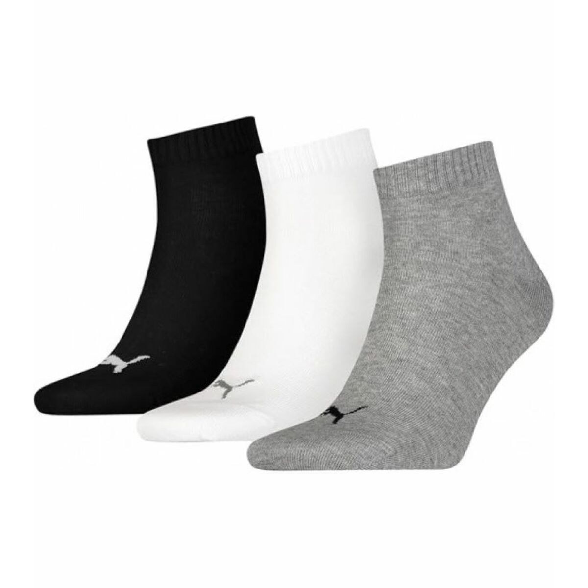 Sports Socks QUARTER PLAIN 3P 701230337 882 Grey 3 pairs