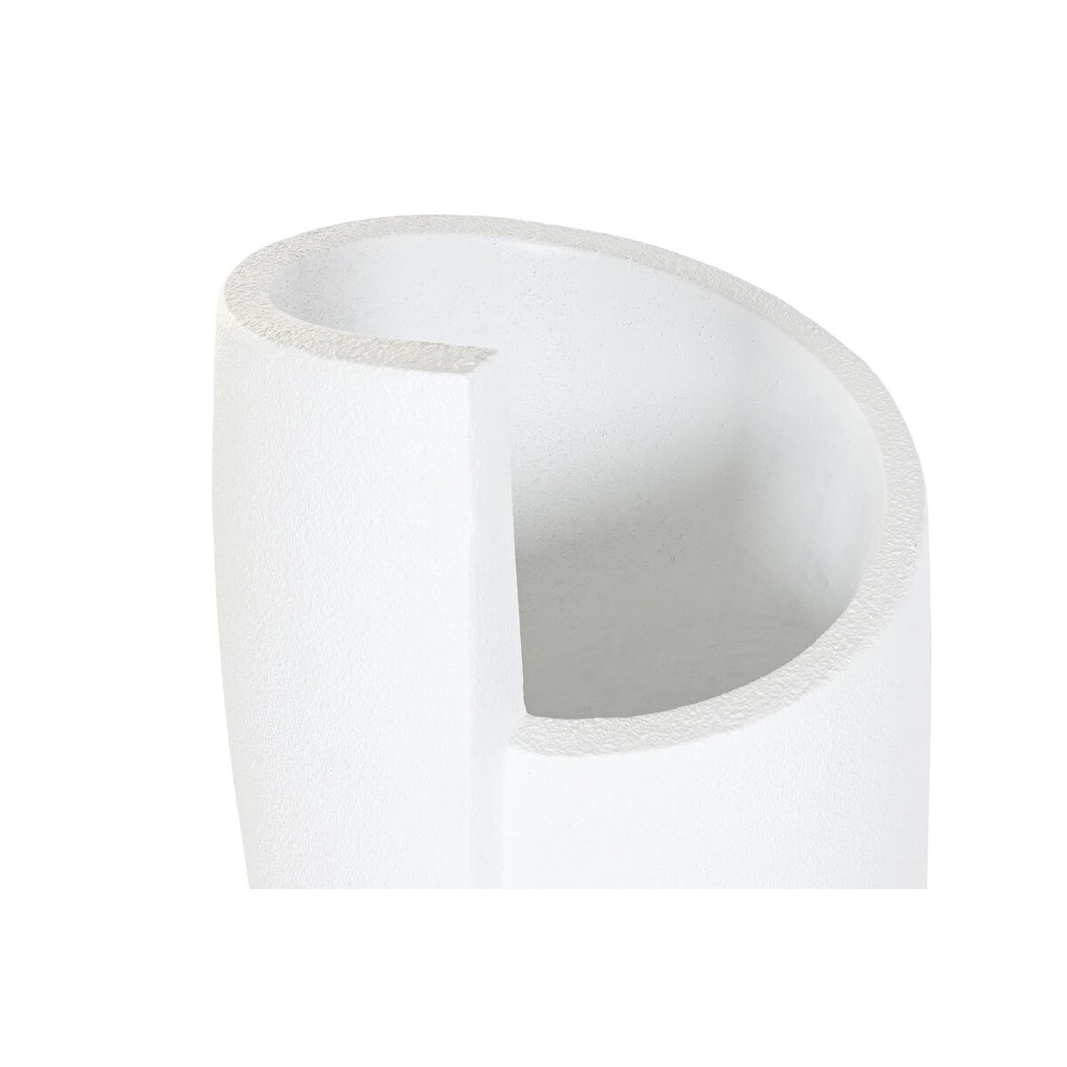 Planter White Magnesium Modern Face 33 x 33 x 72 cm