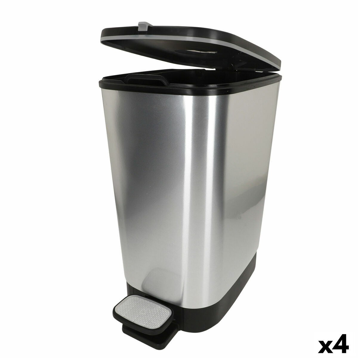 Waste bin Grey Plastic 25 L (4 Units)