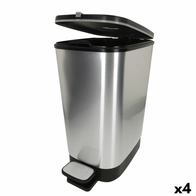 Waste bin Grey Plastic 25 L (4 Units)