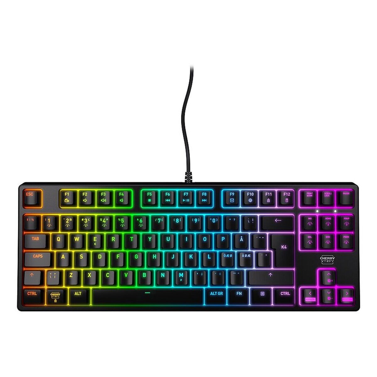 Keyboard CX-K4V2-RGB-TKL-R-ES Black Spanish QWERTY
