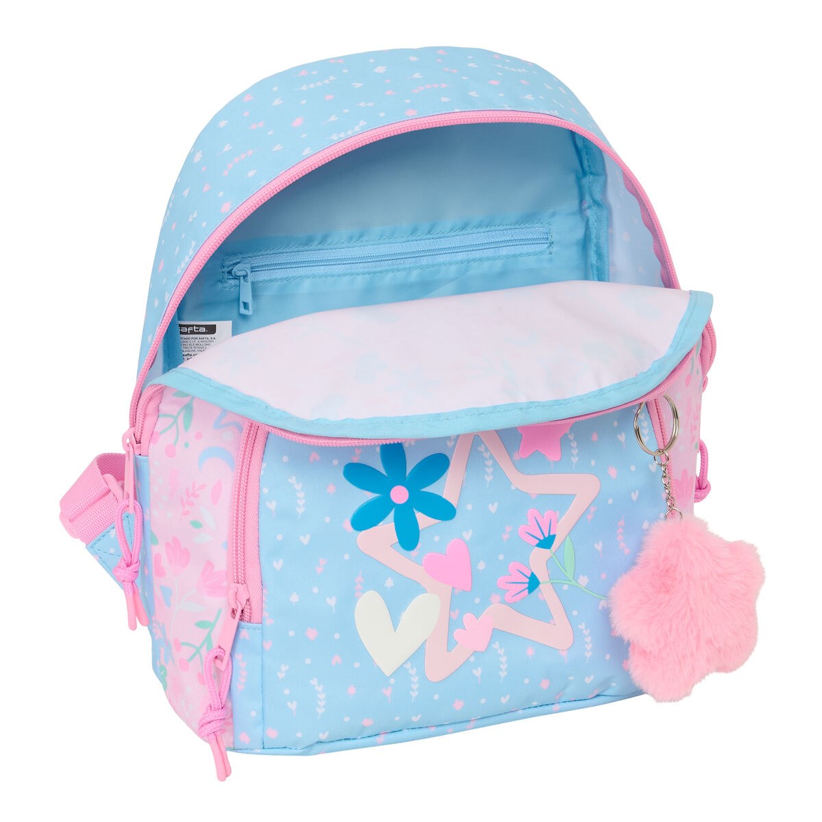 Rucksack Smile Pink Light Blue 25 x 30 x 13 cm Mini