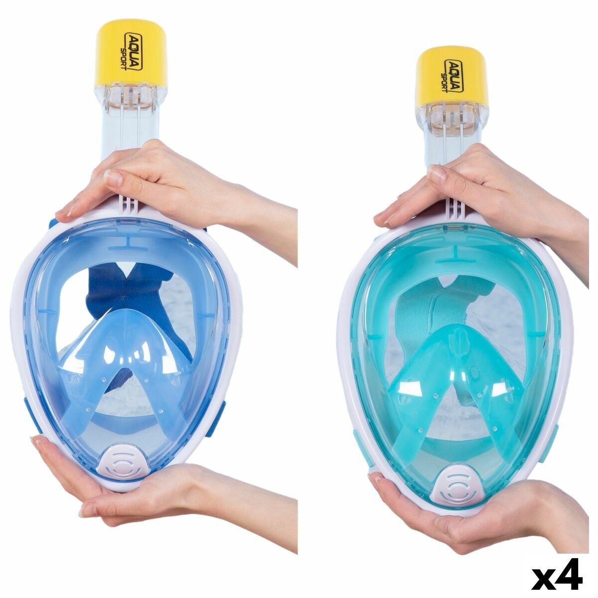 Snorkelling mask with sports camera support Blue Turquoise (4 Units)