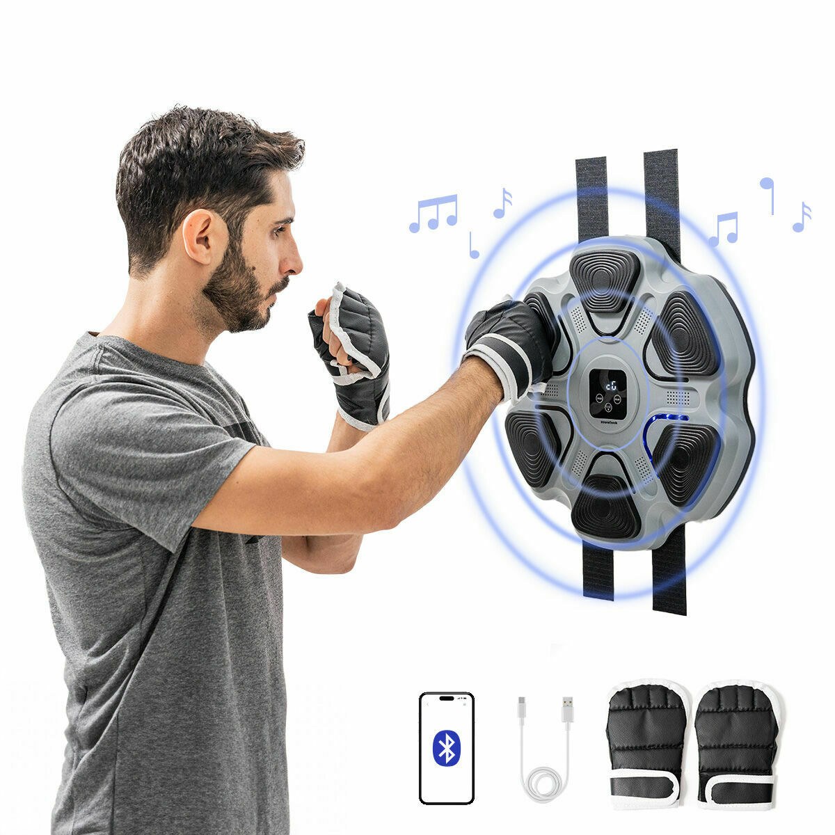 Музыкальный перезаряжаемый боксерский игральный автомат Beatfist